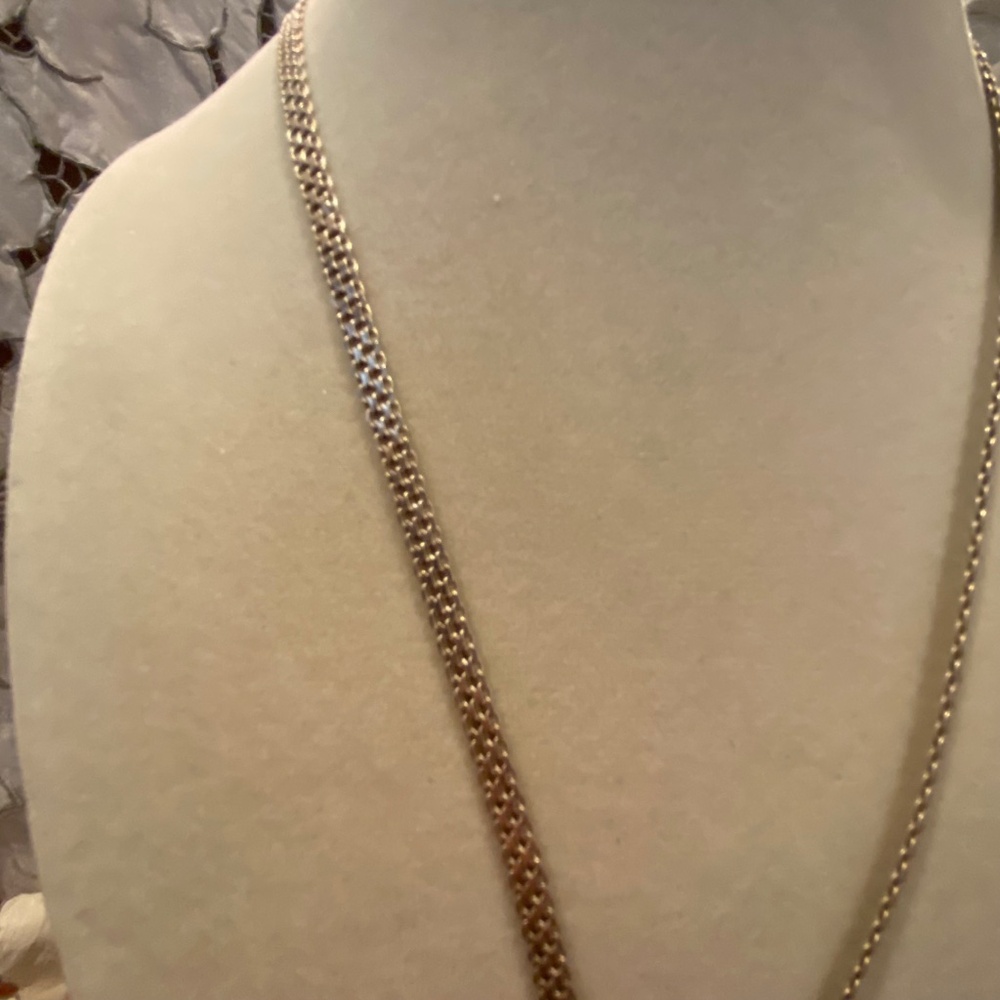 Sterling Silver Navrantha Cross Pendant and Woven Mesh Italian Chain 24” - Picture 9 of 16